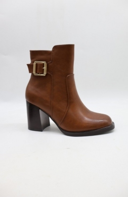 Botki damskie ocieplane na obcasie (36-41) 9138 CAMEL