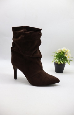 Botki damskie na szpilce (36-41) 9293 COFFE