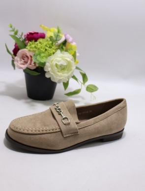 Mokasyny damskie na płaskim (36-41) H8-1053 KHAKI