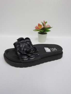Klapki damskie na płaskim (36-41) 98-57 BLACK