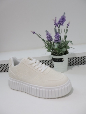 Buty sportowe damskie na płaskim (36-41) LA335P BEIGE