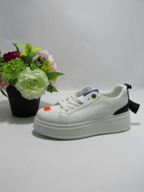 Buty sportowe damskie na płaskim (36-41) 8-71 WHITE