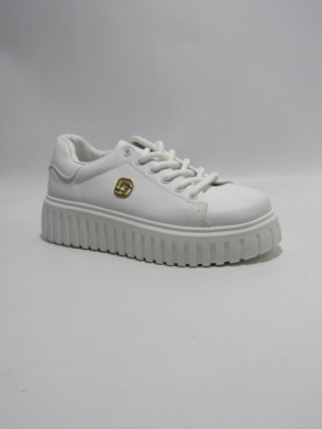 Buty sportowe damskie na płaskim (36-41) YH31 WHITE