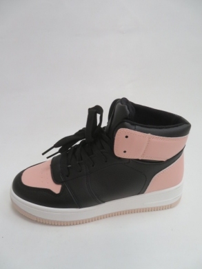 Sneakersy damskie wysokie (36-41) AB868 BLACK/PINK