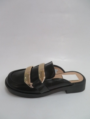 Klapki damskie na obcasie (36-41) 11-162 BLACK