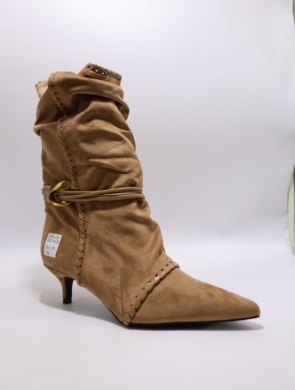 Botki damskie na szpilce (36-41) 2867 KHAKI