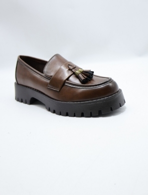 Mokasyny damskie na płaskim (36-41) 100 BROWN