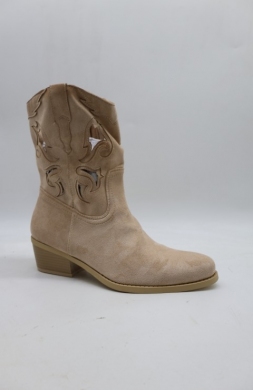 Botki damskie na płaskim (36-41) 7623 BEIGE