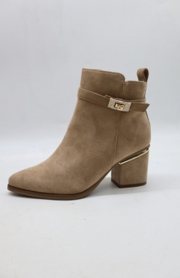 Botki damskie ocieplane na obcasie (36-41) 00-013 KHAKI