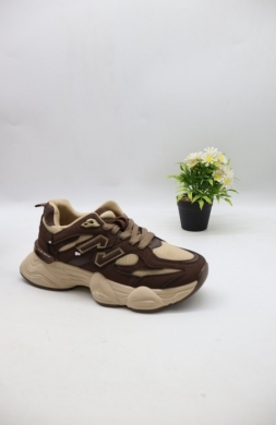 Buty sportowe damskie na płaskim (36-41) 24071 BROWN