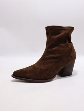Botki damskie na obcasie (36-41) Z151 BROWN