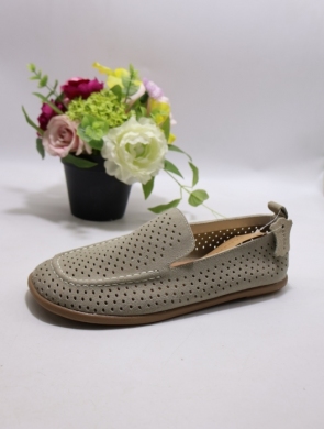 Mokasyny damskie na płaskim (36-41) P-802 BEIGE-SKÓRA