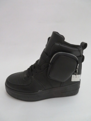 Sneakersy damskie wysokie (36-41) BO-687 BLACK