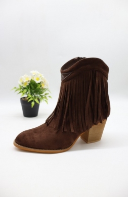 Botki damskie na obcasie (36-41) N25-260 BROWN