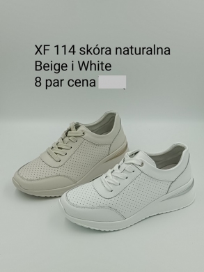 Buty sportowe damskie na płaskim (36-41) XF114 BEIGE