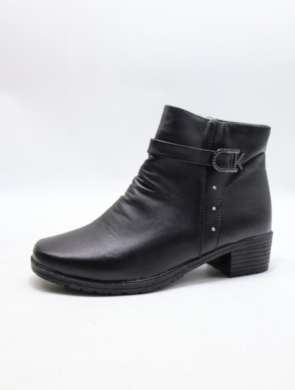 Botki damskie ocieplane na obcasie (37-42) B301 BLACK