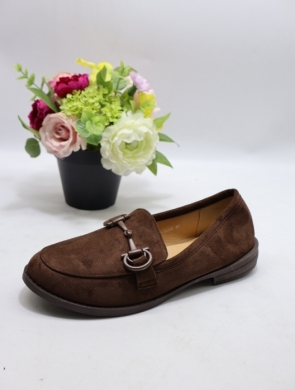 Mokasyny damskie na płaskim (36-41) H8-1029 BROWN