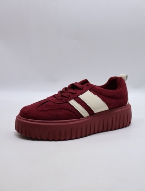 Buty sportowe damskie na płaskim (36-41) 1220 WINE