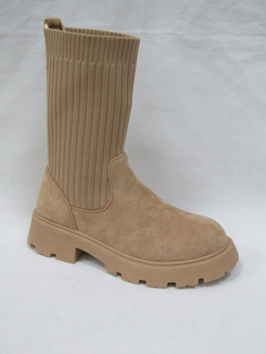 Kozaki damskie na płaskim (36-41) VL180 KHAKI