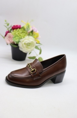 Mokasyny damskie na koturnie (36-41) 570 BROWN