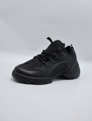 Buty sportowe damskie na płaskim (36-41) LA196 BLACK