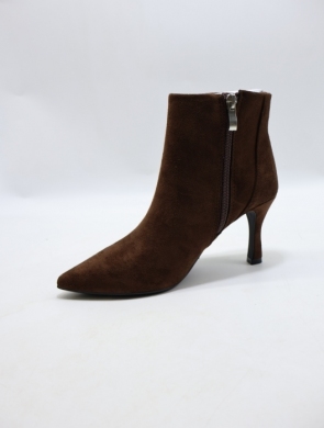 Botki damskie na szpilce (36-41) 8756 BROWN