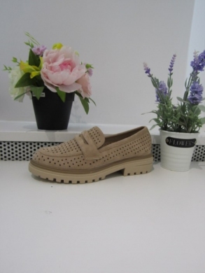 Mokasyny damskie na płaskim (36-41) C378 KHAKI
