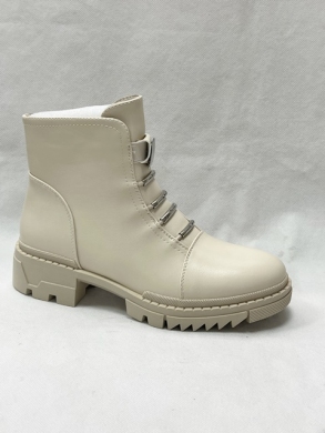Botki damskie ocieplane na płaskim (36-41) JJ40 BEIGE