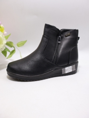 Botki damskie ocieplane na płaskim (36-41) W33-23 BLACK