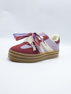 Buty sportowe damskie na płaskim (36-41) 8822 WINE