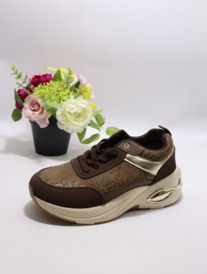 Buty sportowe damskie na płaskim (36-41) BO-192 BROWN