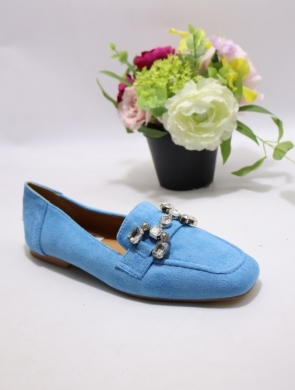 Mokasyny damskie na płaskim (36-40) 1712 BLUE