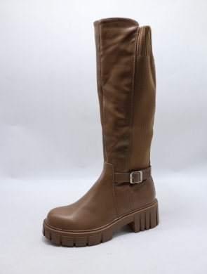 Kozaki damskie ocieplane na obcasie (36-41) FB327 KHAKI