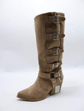 Kozaki damskie na obcasie (36-41) LQ113 KHAKI