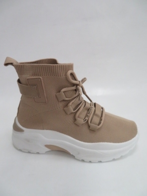 Sneakersy damskie wysokie (36-41) K107 KHAKI