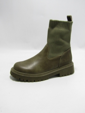 Botki damskie na płaskim (36-41) 8992 KHAKI