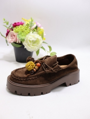 Półbuty damskie na obcasie (36-41) G514 BROWN