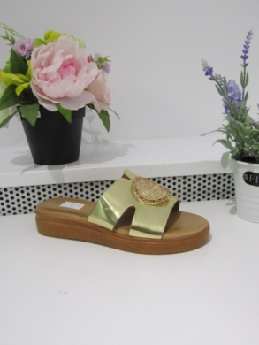 Klapki dmskie na koturnie (36-41) 9204 GOLD