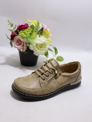 Półbuty damskie na płaskim (36-41) 9708-7 BE/KHAKI