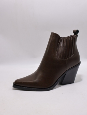 Botki damskie ocieplane na obcasie (36-41) 790 BROWN