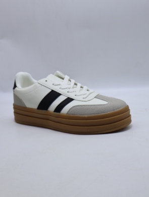 Buty sportowe damskie na płaskim (36-41) D51-3 WH/BL