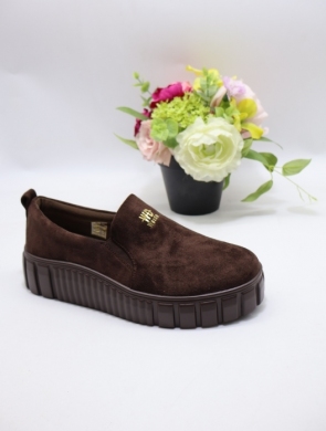 Mokasyny damskie na płaskim (36-41) 6639 BROWN