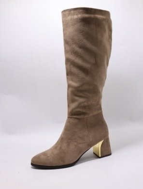 Kozaki damskie na obcasie (36-41) 3759 KHAKI