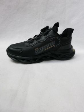 Sneakersy chłopięce (32-37) E186 BLACK/YELLOW