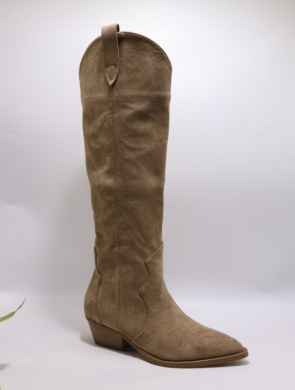 Kozaki damskie na obcasie (36-41) 1139 KHAKI