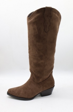Kozaki damskie na obcasie (36-41) T318 BROWN