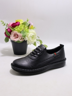 Półbuty damskie na płaskim (36-42) 25117-1 BLACK