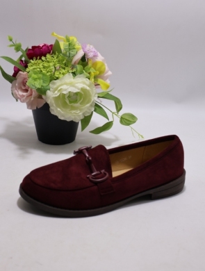 Mokasyny damskie na płaskim (36-41) H8-1029 WINE