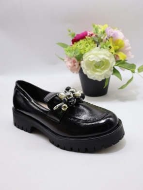 Mokasyny damskie na płaskim (36-41) YO-1326 BLACK