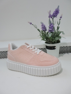 Buty sportowe damskie na płaskim (36-41) LA335P PINK